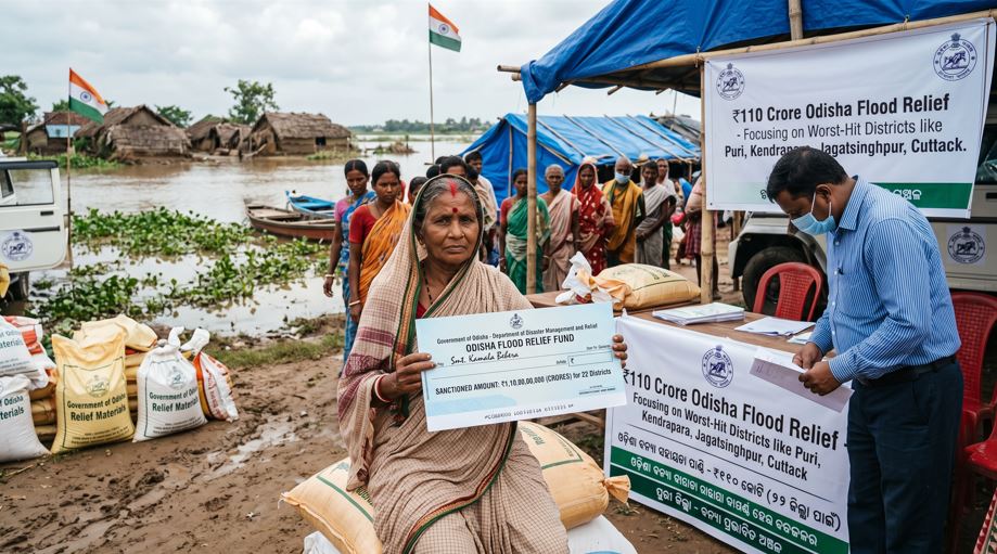 Odisha Sanctions Rs 110 Crore Flood Relief for 22 Districts, Worst-Hit Areas Get Largest Share